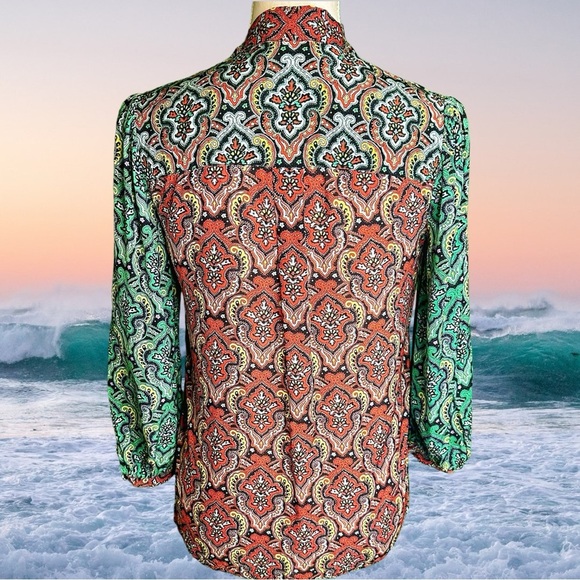 Alice + Olivia Multicolor Patterned Blouse - Picture 10 of 16